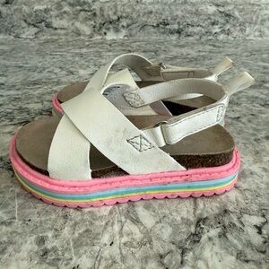 Carter’s kids  White Sandals with Rainbow Soles